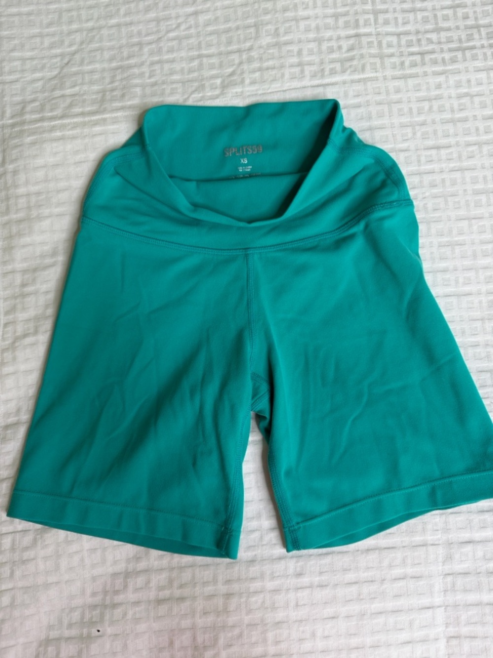 Splits59 Teal Green High-Rise Bike Shorts